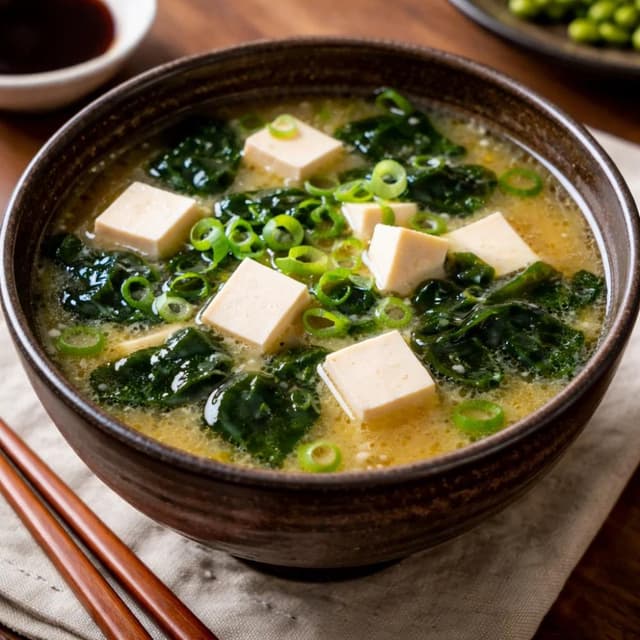 Miso Soup with Tofu and Wakame (Authentic Japanese Recipe)