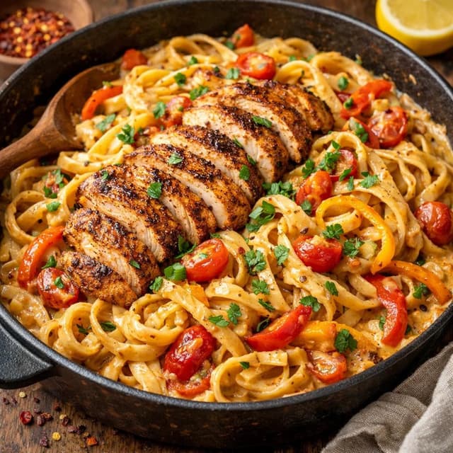 Creamy Cajun Chicken Pasta (Spicy One-Pan Dinner)
