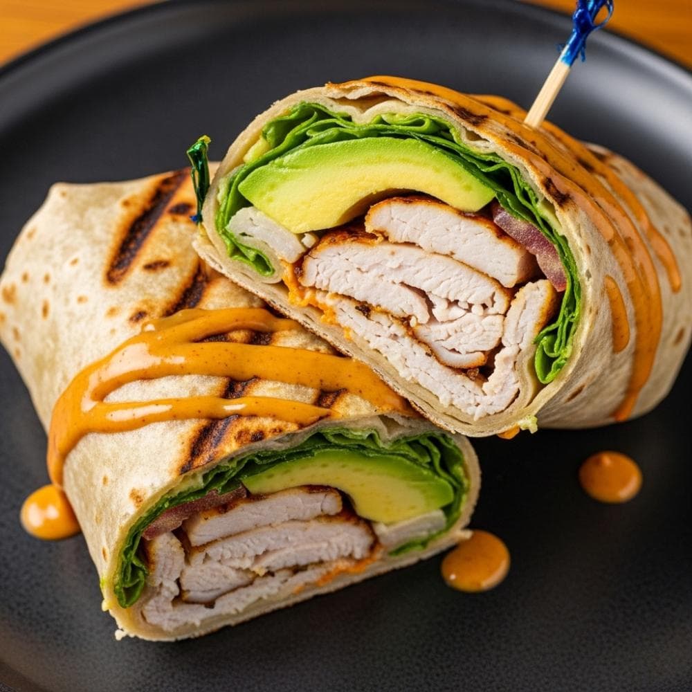 Grilled Turkey and Avocado Wrap
