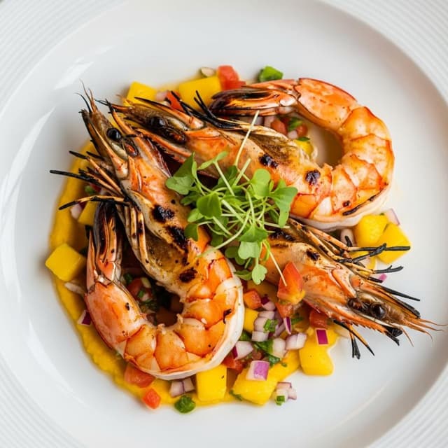 Grilled Shrimp with Spicy Mango Salsa
