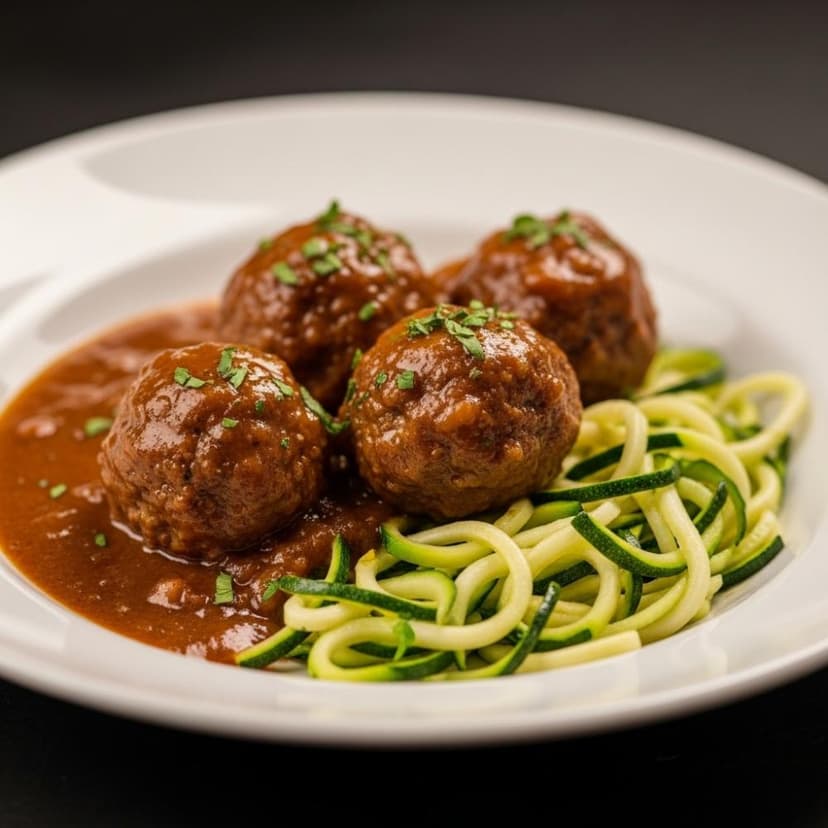 Keto Meatballs with Zucchini Noodles