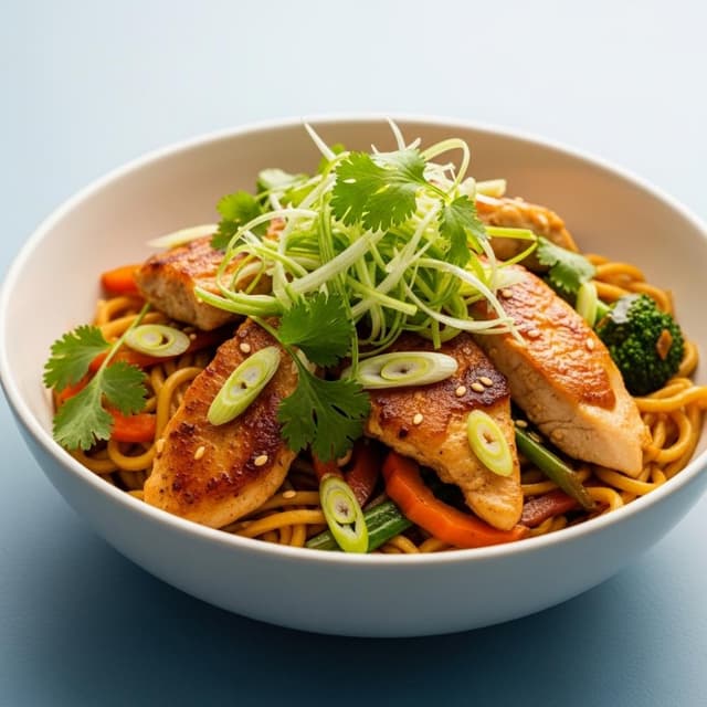 Simple Chicken and Vegetable Lo Mein