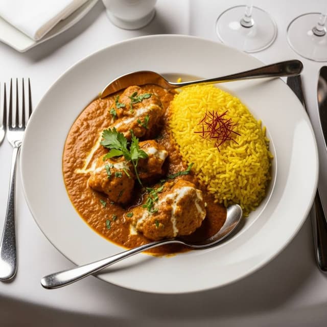 Chicken Korma with Saffron Rice