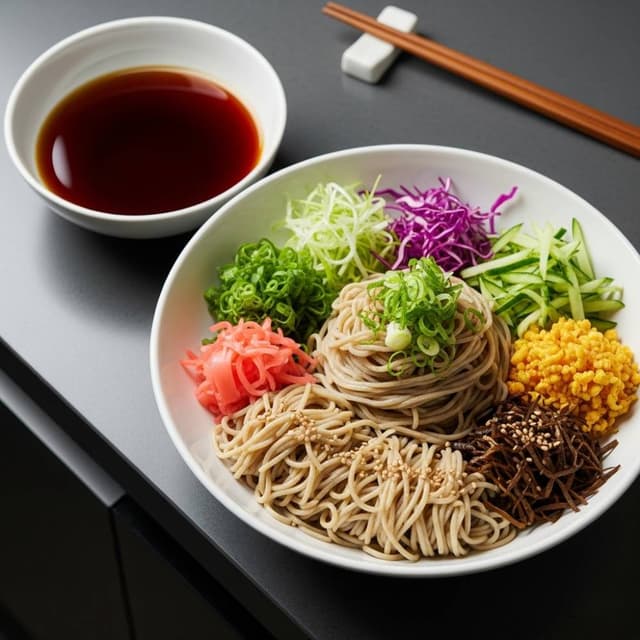 Cold Soba Noodle Bowl with Dipping Sauce
