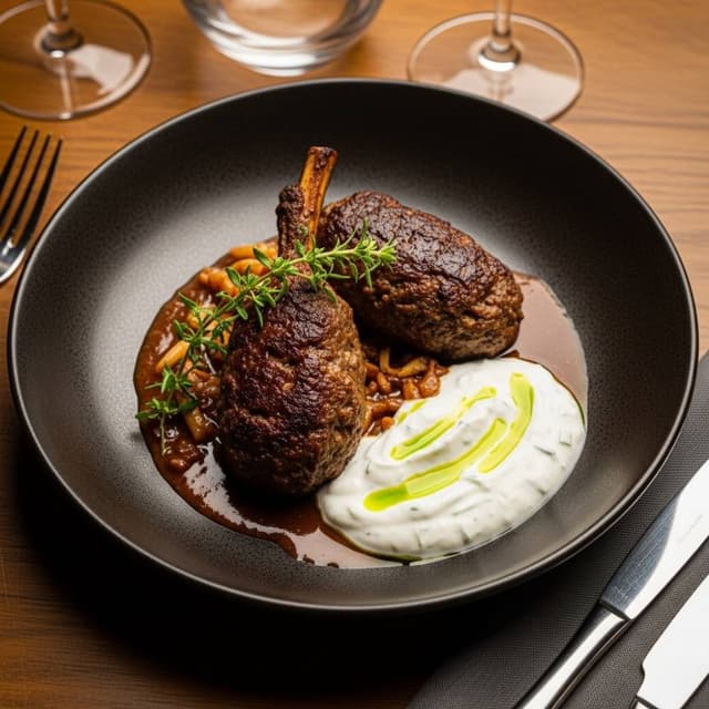 Lamb Kofta with Herbed Yogurt