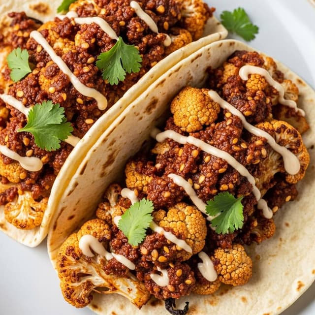 Roasted Cauliflower Shawarma Tacos